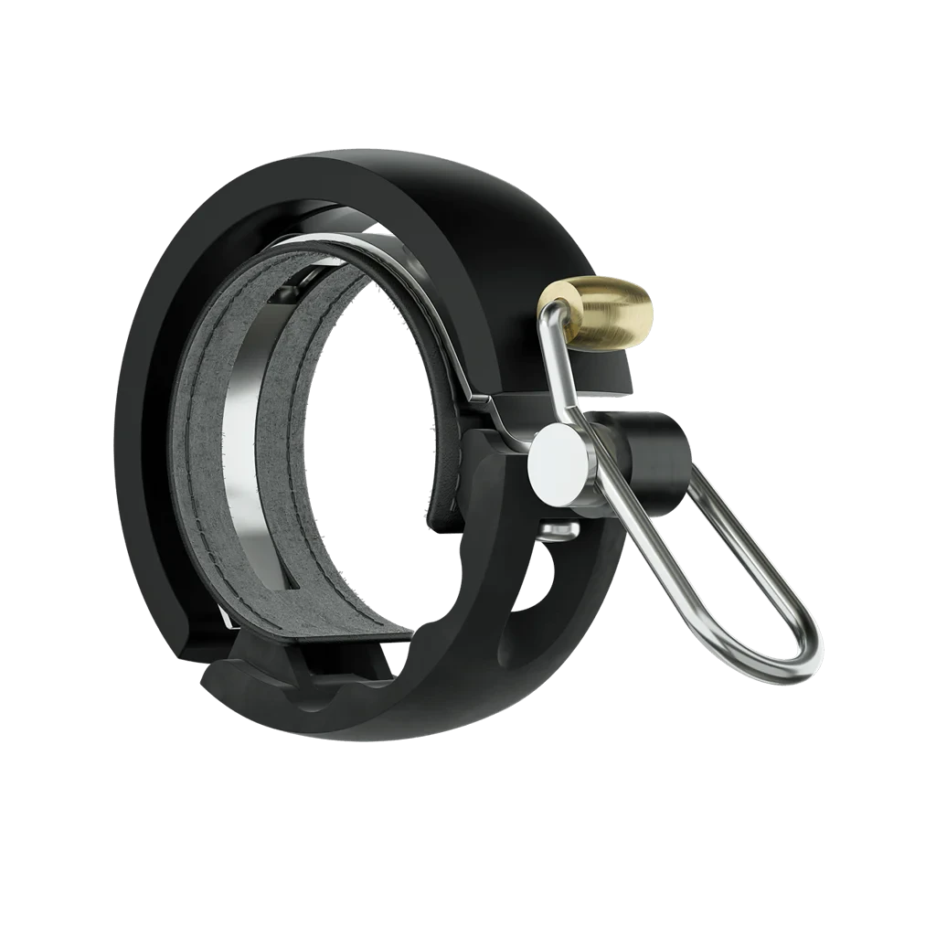 Дзвінок для велосипеда механічний велодзвінок на кермо велосипеда Knog Oi Luxe Large Matte Black 23.8-31.8 мм