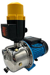 Насосна станція без бака VODOMET JS100 (Нержавіюча сталь) Н=45М, Q=3.0кбМ, P=1100 Вт. з електронною автоматикою