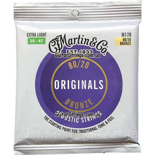 Струны Martin M170 Bronze 80/20 Extra Light 10-47