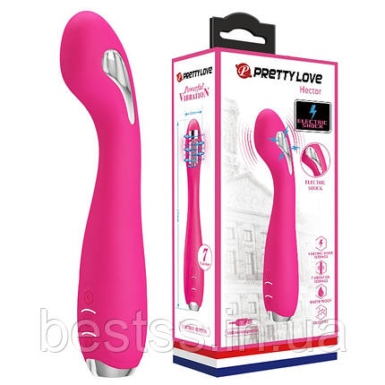 Вібратор з 12 режимами вібрації, 5 режимами електростимуляції та керуванням через додаток Pretty Love Hector Pink, фото 1