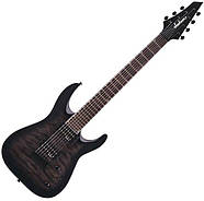 Електрогітара JACKSON JS22Q-7 DKA DINKY ARCH TOP HT Transparent Black Burst, фото 3