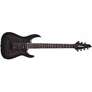 Електрогітара JACKSON JS22Q-7 DKA DINKY ARCH TOP HT Transparent Black Burst, фото 5