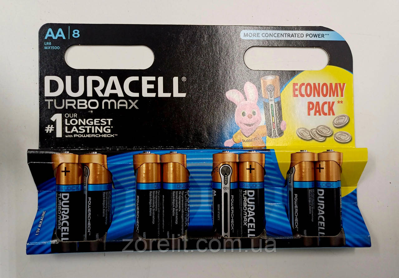 Батарейки Duracell AA (LR06) MN1500 Turbo 8 шт