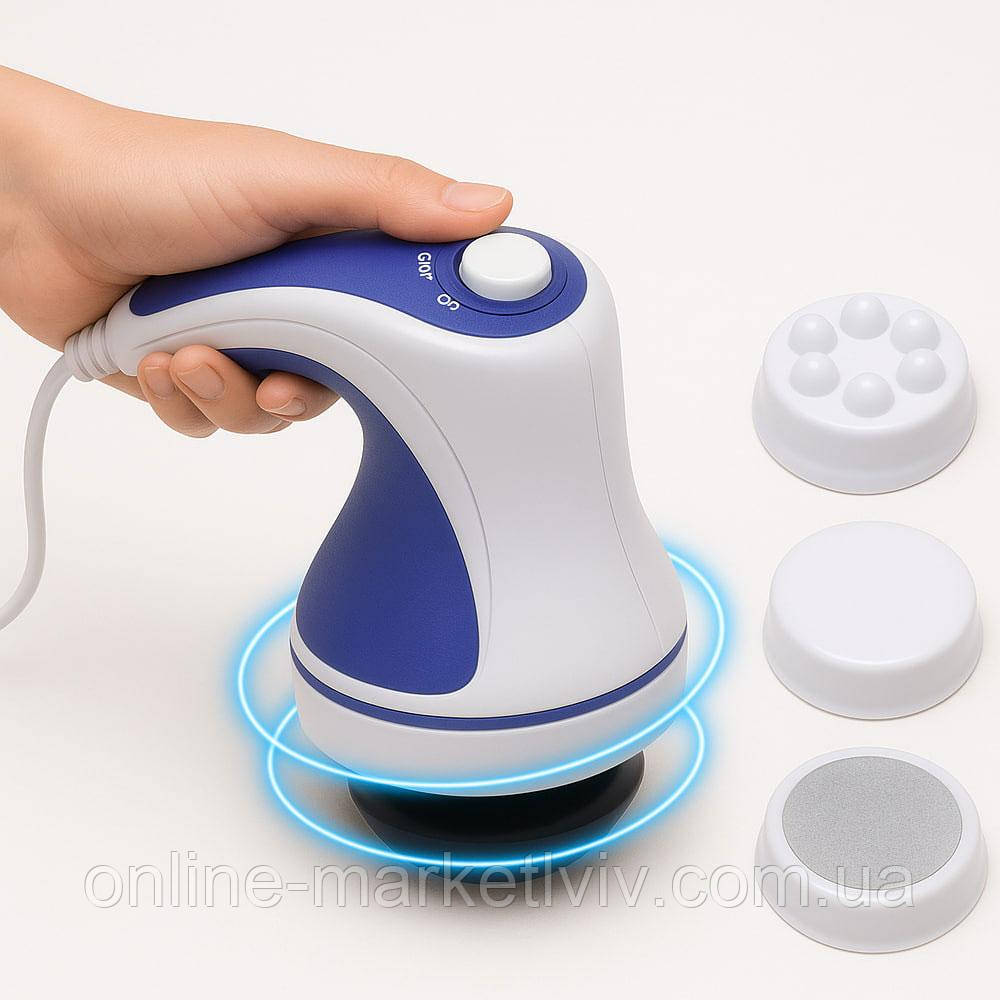 Антицелюлітний масажер для тіла 4в1 Relax&Tone / Вібромасажер для спини та шиї, фото 1