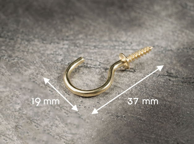 Гачок для ключів. Колір "золото". 19х37мм, фото 1