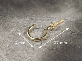 Гачок для ключів. Колір "золото". 19х37мм