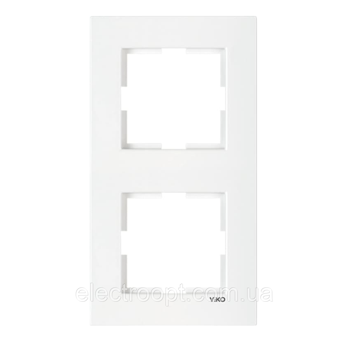 Рамка 2 поста вертикальна VIKO Karre (білого кольору)