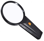 Лупа ручна кругла з підсвіткою, 2,5Х, діам-90 мм, Magnifier 82015