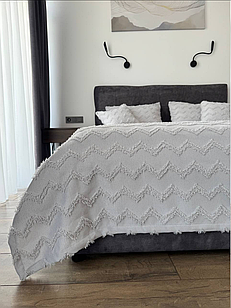 Покривало "Хельга", 100% cotton, сірий колір (Розміри і кольори в асортименті)