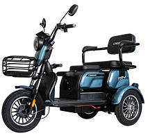 Триколісний Електровелоскутер Crosser TR-1 акумулятор 600W 72V 20Ah Синій