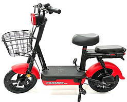 Електровелоскутер двомісний Crosser mini 350W 48V 12Ah Червоний