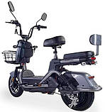 Електровелосипед двомісний Crosser CR2 600W 60V 20Ah Cірий, фото 4