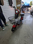 Електровелосипед двомісний Crosser mini 350W 48V 12Ah Червоний, фото 4