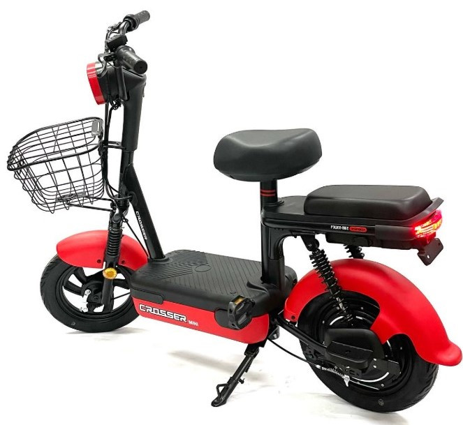 Електровелосипед двомісний Crosser mini 350W 48V 12Ah Червоний