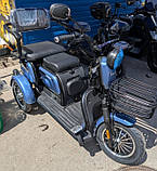Тримісний електротрайк Crosser TR-1 акумулятор 600W 72V 20Ah Синій, фото 6