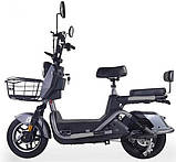 Електричний велоскутер двомісний Crosser CR2 600W 60V 20Ah Cірий, фото 4