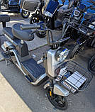 Електричний велоскутер двомісний Crosser CR2 600W 60V 20Ah Cірий, фото 6