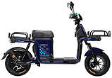 Електричний велоскутер Crosser Max 800 Вт 72v 20Ah Синій, фото 11
