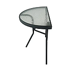 Компактний садовий переносний стіл напівкруглий на балкон для тераси Бонро B-1913 чорний, фото 2