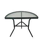 Компактний садовий переносний стіл напівкруглий на балкон для тераси Бонро B-1913 чорний, фото 3