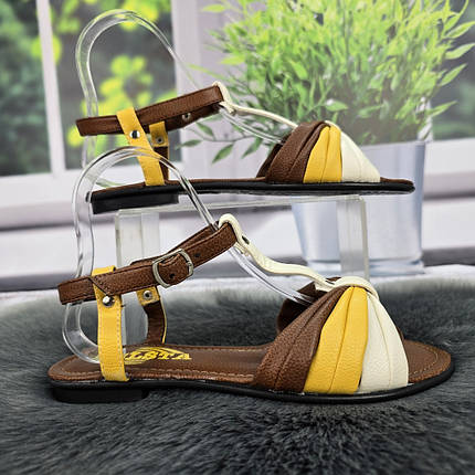 Босоніжки жіночі Белста коричневі на низькому ходу 4782, фото 1