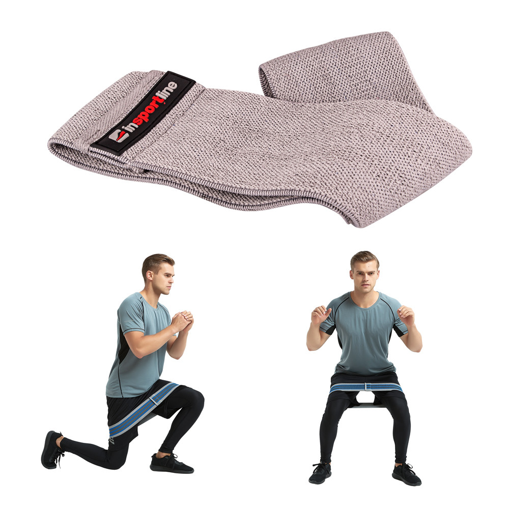 Стрічка-еспандер для вправ inSPORTline Lopr 76 см сіра, фото 1