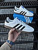 Чоловічі кросівки Adidas Samba OG white black кеди Адідас Самба білі з сірим та чорним, фото 3
