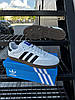 Чоловічі кросівки Adidas Samba OG white black кеди Адідас Самба білі з сірим та чорним, фото 10