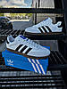 Чоловічі кросівки Adidas Samba OG white black кеди Адідас Самба білі з сірим та чорним, фото 5