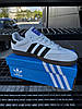 Чоловічі кросівки Adidas Samba OG white black кеди Адідас Самба білі з сірим та чорним, фото 11