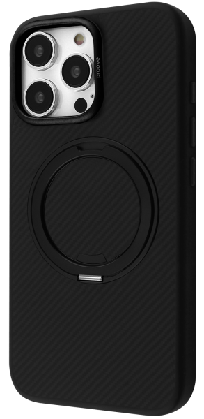 Накладка iPhone 16 Pro Max black Reinforce Case Magnetic Ring Proove