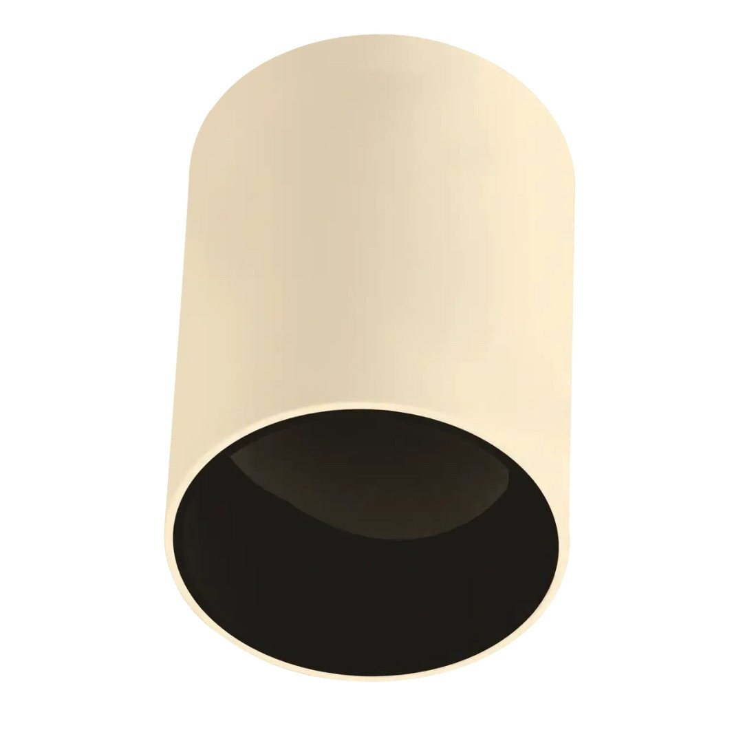 Точковий світильник LEBRON накладний із пластику під лампу MR16 білий/чорний IP20 L-DL-R-WhBl