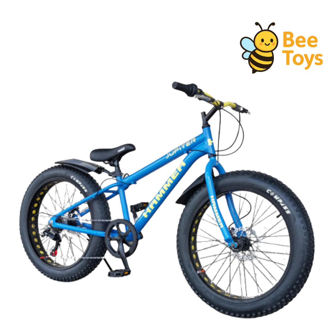 Велосипед фетбайк Hammer JUPITER FATBIKE 24", широкі колеса, синій, фото 1