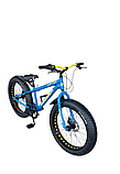 Велосипед фетбайк Hammer JUPITER FATBIKE 24", широкі колеса, синій, фото 3