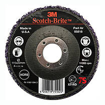 3М 05818 Scotch-Brite Clean&Strip XT-RD Purple™ - круг Зачисний на стеклопласт. оправці 115x22,24х13 мм, фото 2