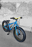 Велосипед фетбайк Hammer JUPITER FATBIKE 24", широкі колеса, синій, фото 5