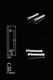 Ручка офісна пряма сталева 1800 мм INOX ПРЕМ'ЄРА PR1800/1300/45 кріплення 45 градусів одностороння, фото 3