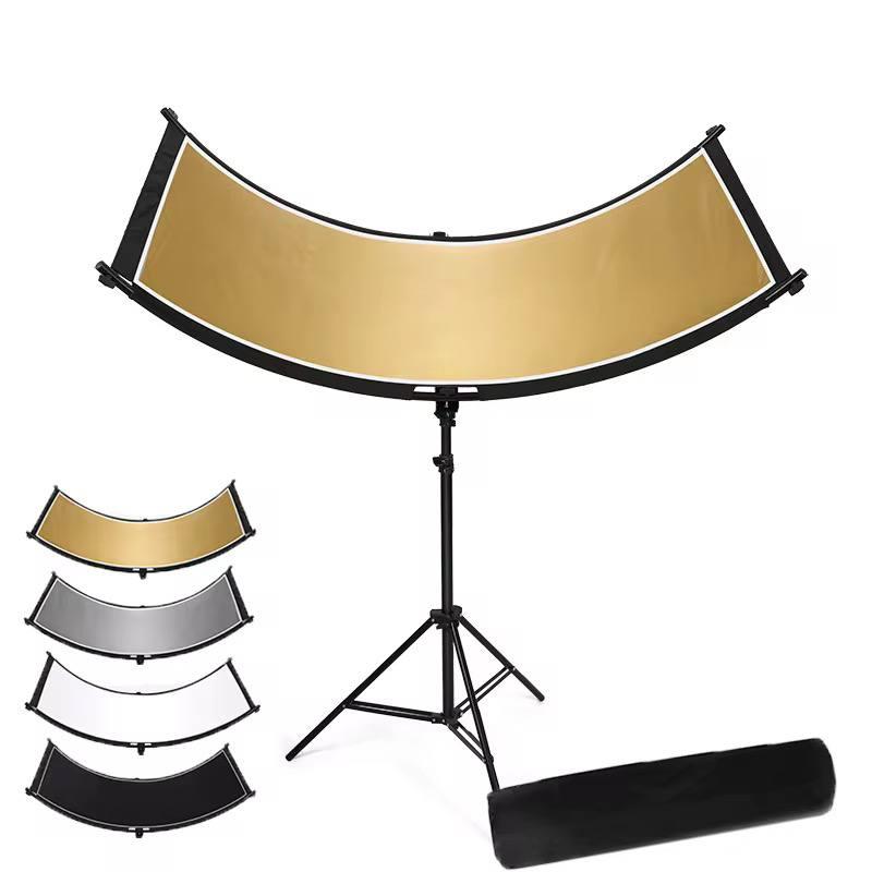 Вигнутий рефлектор Profi-light 4 в 1 відбивач для портретного знімання (110 см x 50 см), фото 1