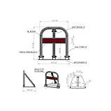 Бар'єр паркувальний «Підкова» складаний h=46 см b=32 см (без замку) Yato YT-55749, фото 3