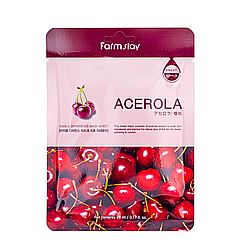 Маска для обличчя FarmStay Acerola тканинна зволожуюча з екстрактом ацероли 23 мл
