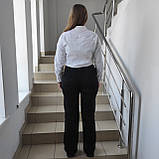 Сорочка Patiskha жіноча коротка бавовна спереду кишеня зав'язка 46 біла, фото 6