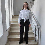 Сорочка Patiskha жіноча коротка бавовна спереду кишеня зав'язка 46 біла, фото 2