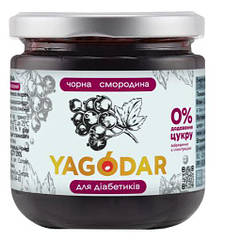 Джем із чорної смородини без цукру для діабетиків на пектині Yagodar 210 г
