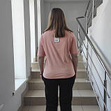 Жіноча однотонна футболка персик Туреччина, фото 5