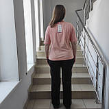 Жіноча однотонна футболка персик Туреччина, фото 7