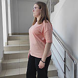 Жіноча однотонна футболка персик Туреччина, фото 4