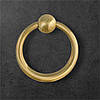 Ручка кільце сучасна класика RK-H1048 Gold Brass латунь d=48 мм, фото 10