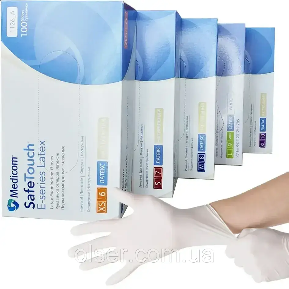 Рукавички нітрилові Medicom SafeTouch, білі