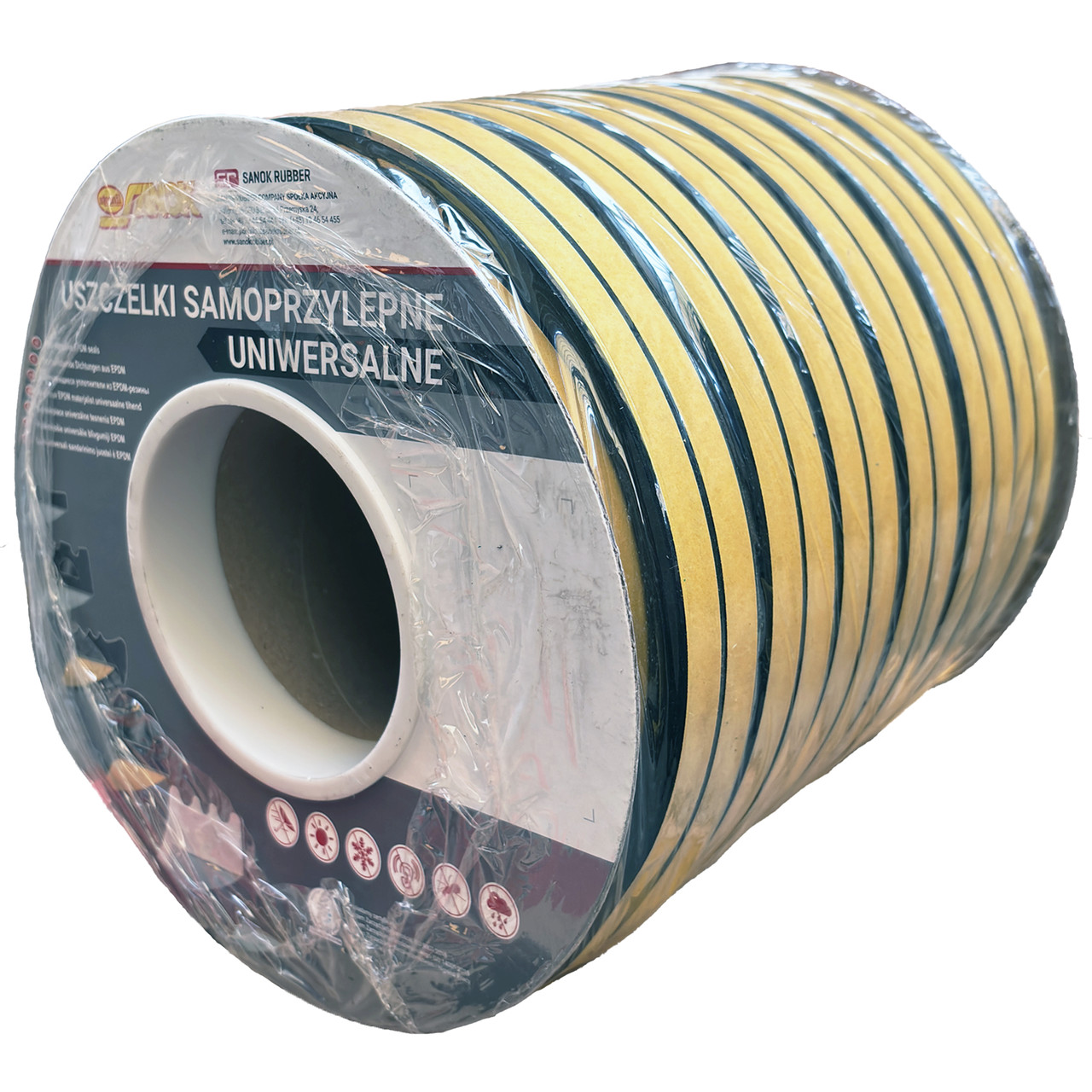 Уплотнитель самоклейка SD-1X/4-D-9x7.5 Бобіна чорний (black) (SD-1X/4-420 D100 black)