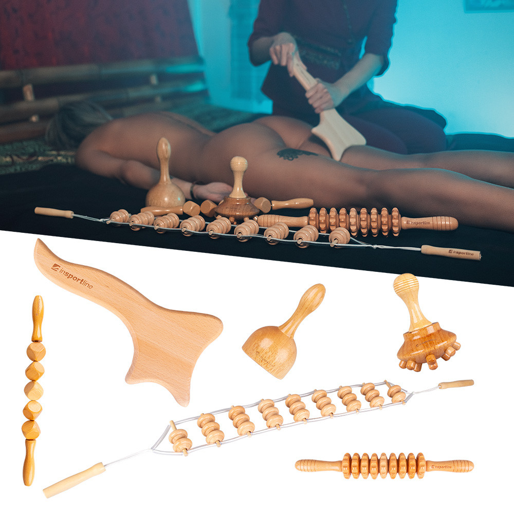 Дерев'яний набір для масажу всього тіла inSPORTline Teriva Set, фото 1